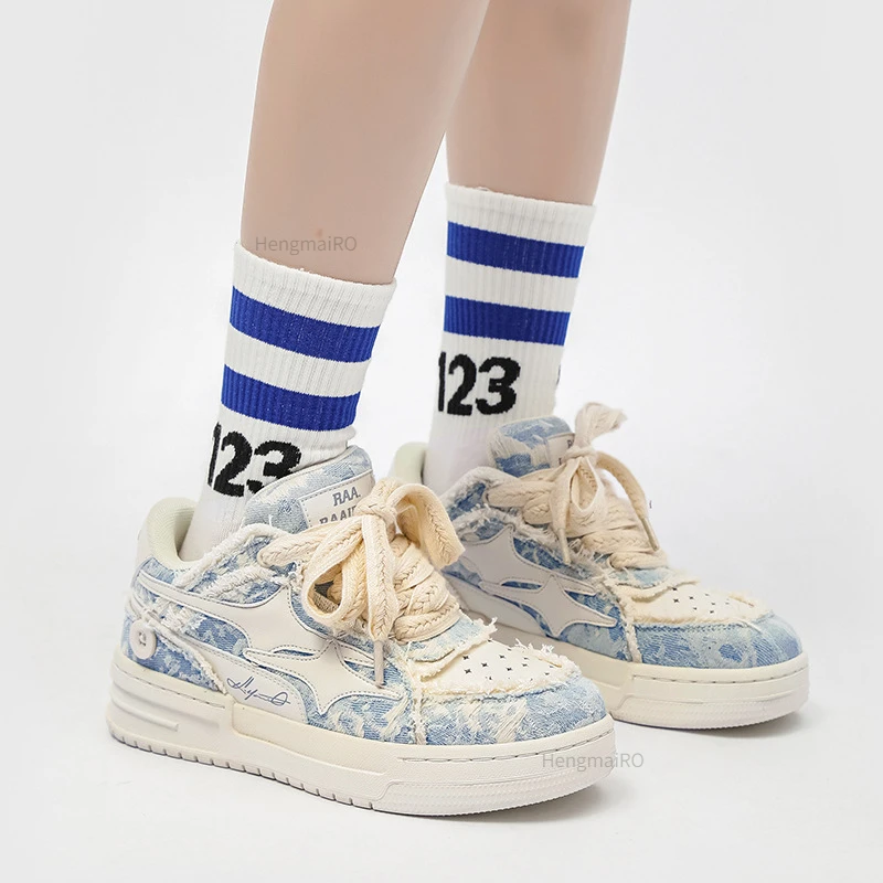 Women Sneakers Man Retro Star  - Street Fashion Couple ulasan dan harga