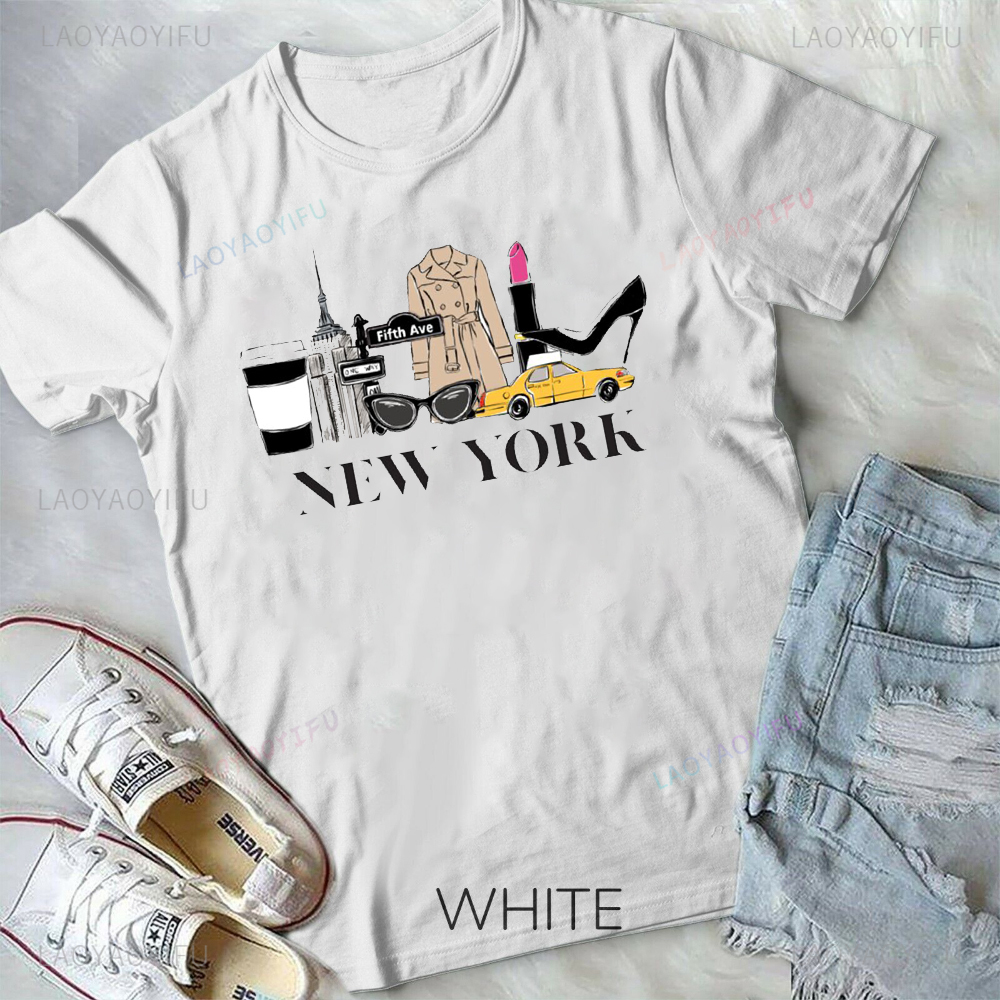 New York Printed T-shirt Capit - Street Fashion In New York ulasan dan harga