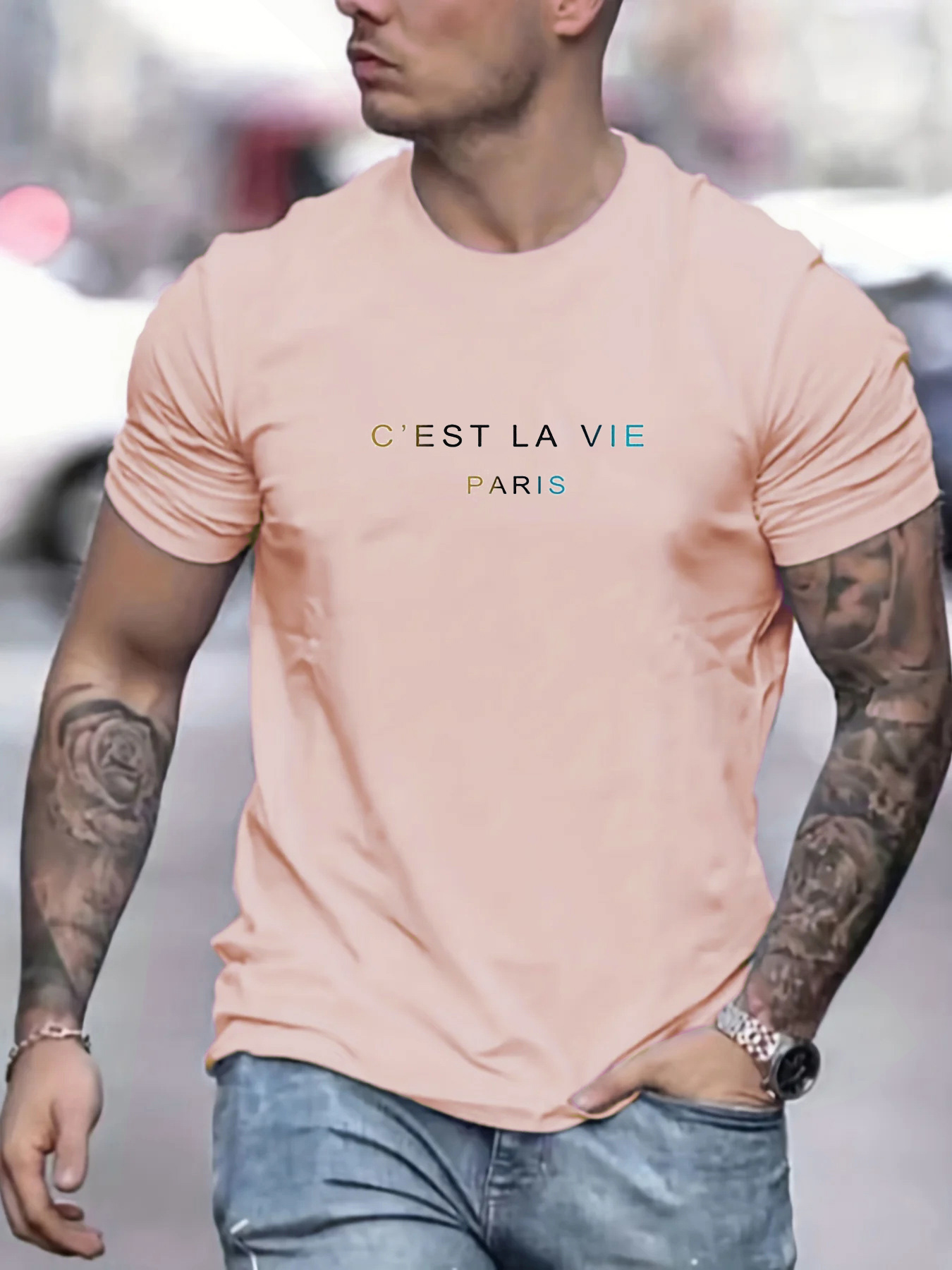 Men's summer 100% pure cotton  - Street Fashion In Paris ulasan dan harga