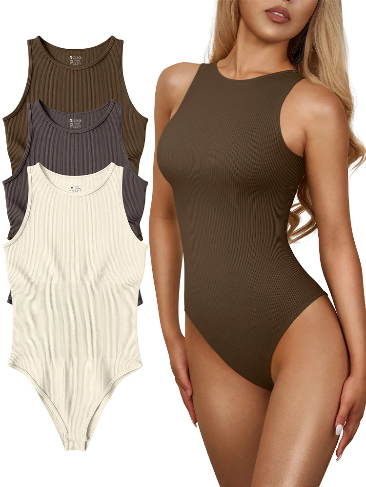 Women Sexy Round Neck Bodysuit - Fashion Street Yoga ulasan dan harga