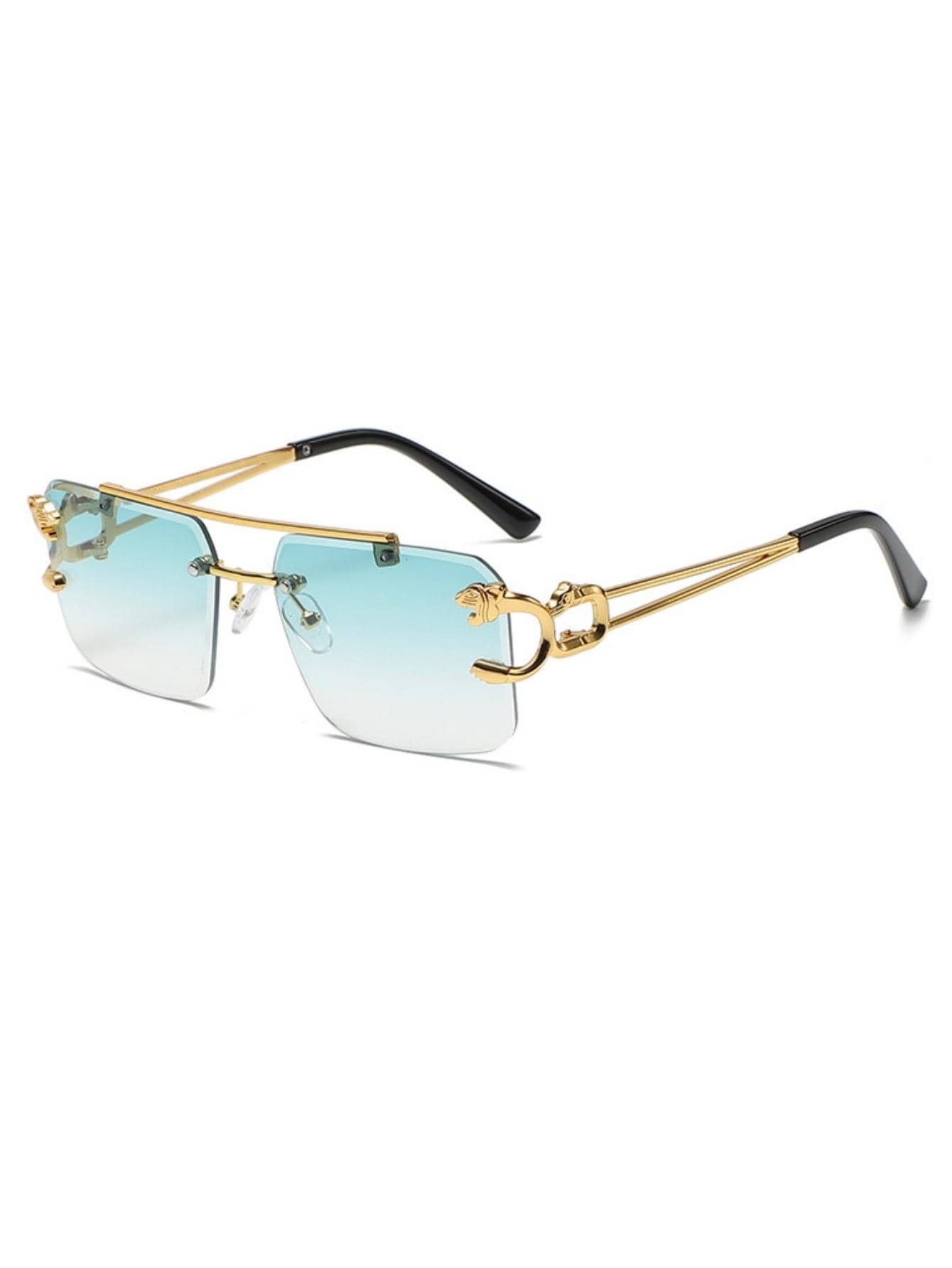 1pair Men Rimless Fashion Glas - Street Fashion Jacket ulasan dan harga