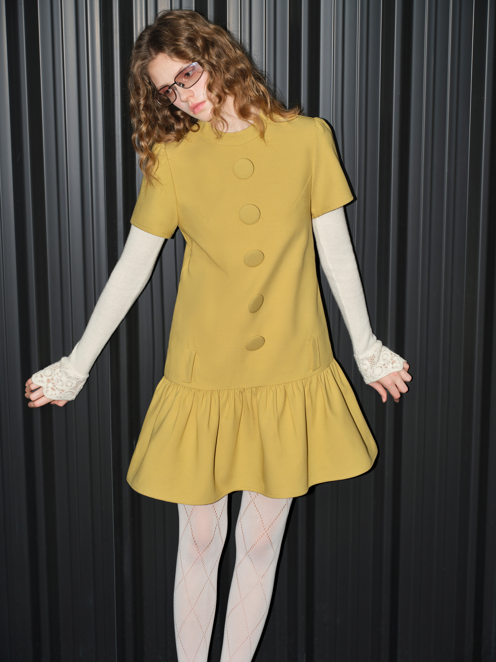 Elegant Quirky Stand Collar Dr - Quirky Street Fashion ulasan dan harga