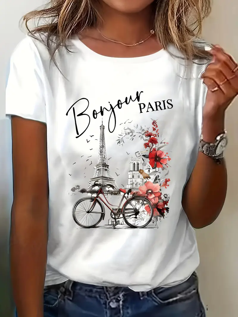 Fashion Bonjour Paris Text Pri - Street Fashion In Paris ulasan dan harga