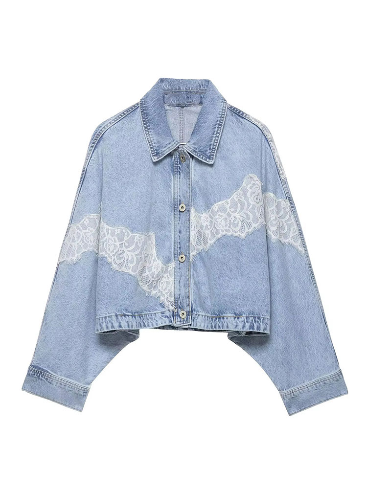 HH Elegant Women Blue Denim Ja - Street Fashion Jacket ulasan dan harga