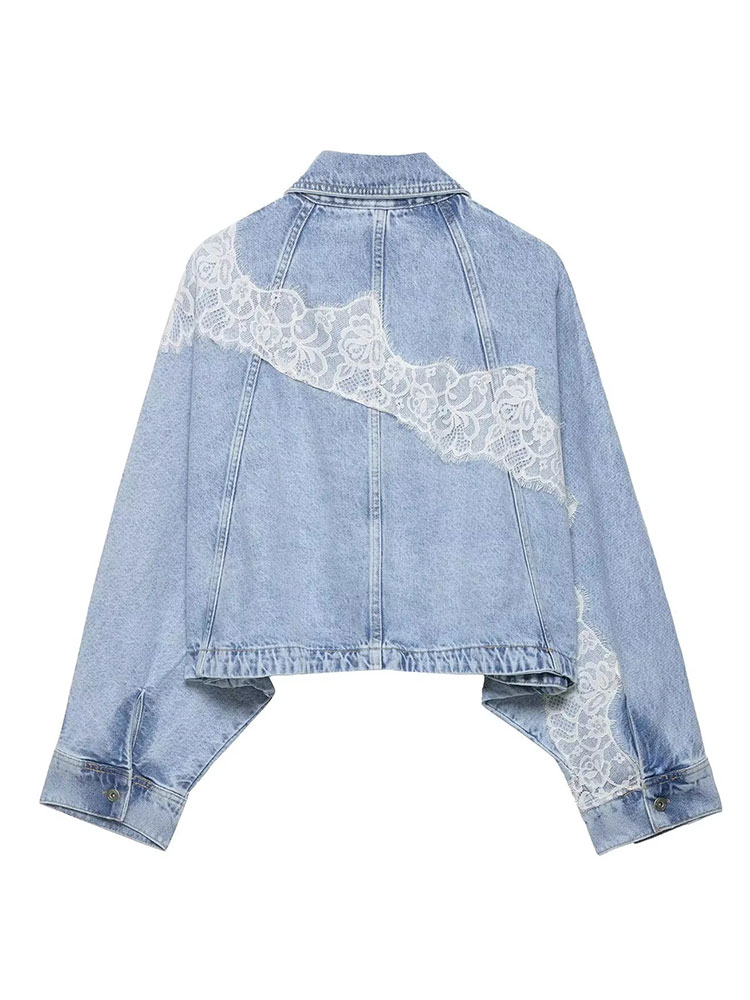 HH Elegant Women Blue Denim Ja - Street Fashion Jacket ulasan dan harga
