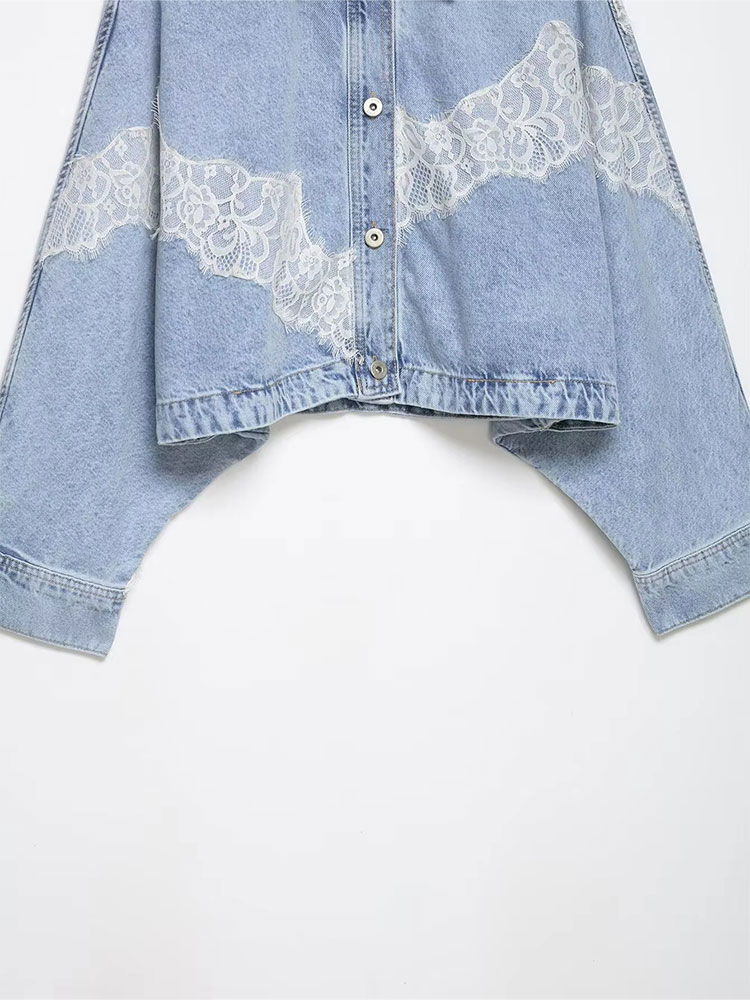 HH Elegant Women Blue Denim Ja - Street Fashion Jacket ulasan dan harga