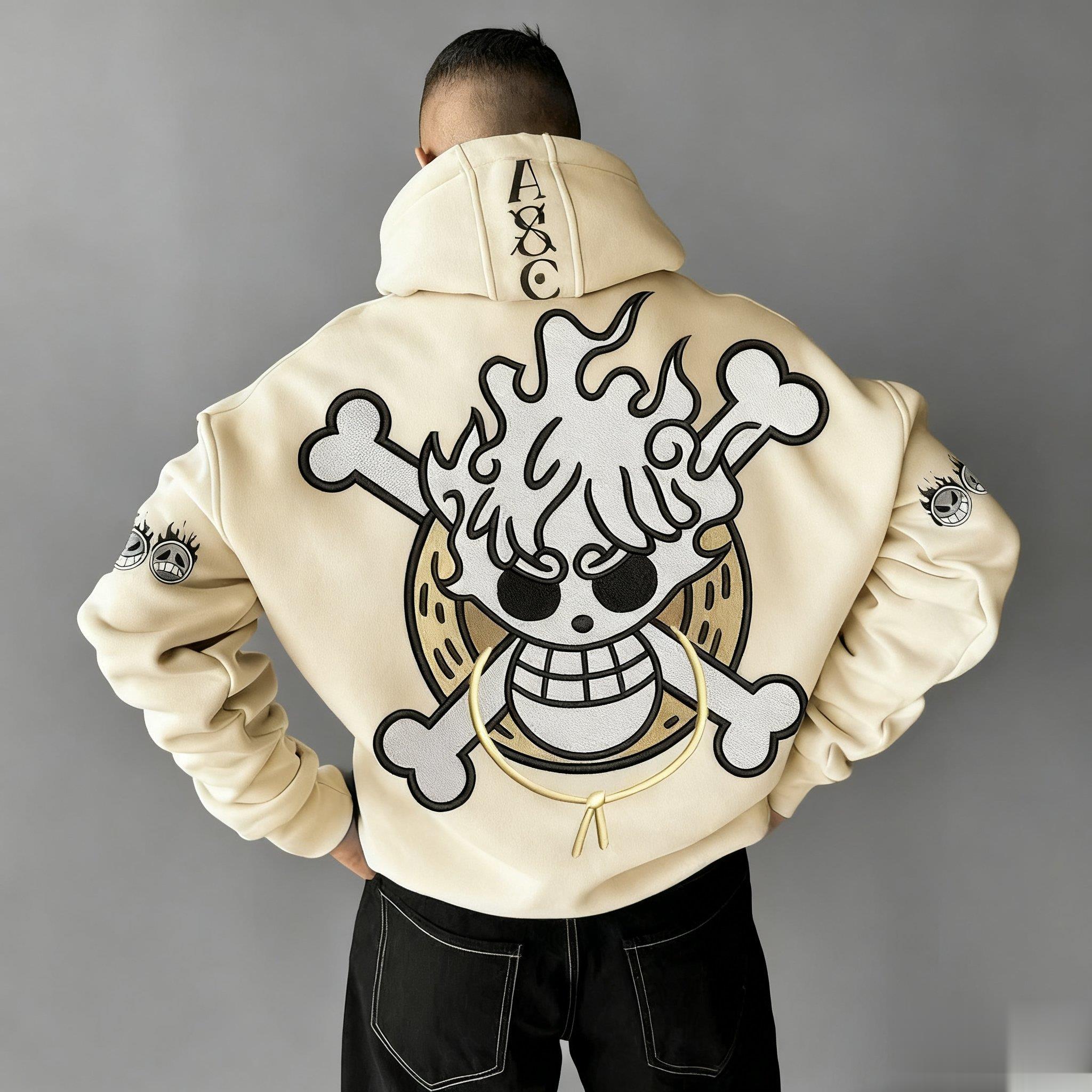 Oversized One Piece Anime Hood - Graphic Hoodie Streetwear ulasan dan harga