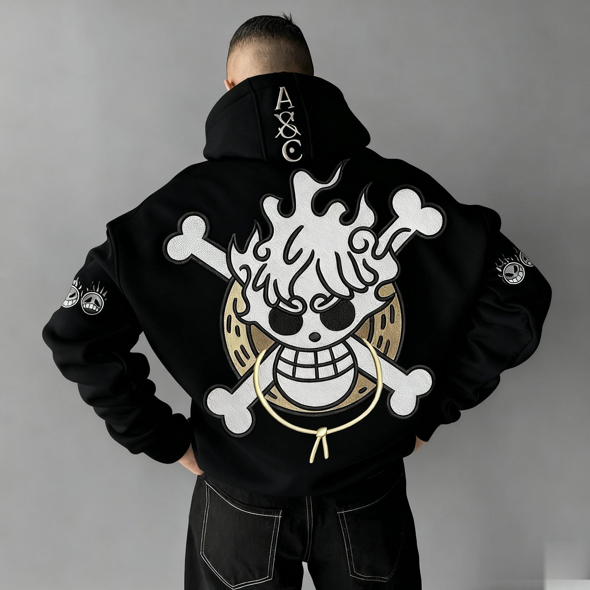 Oversized One Piece Anime Hood - Graphic Hoodie Streetwear ulasan dan harga