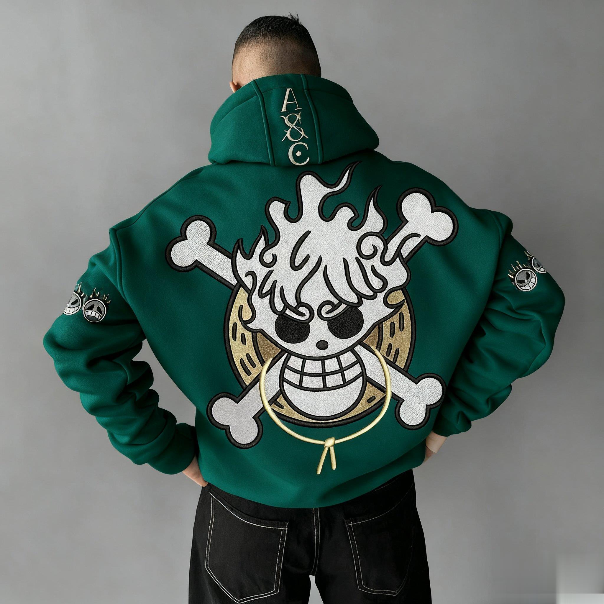 Oversized One Piece Anime Hood - Graphic Hoodie Streetwear ulasan dan harga