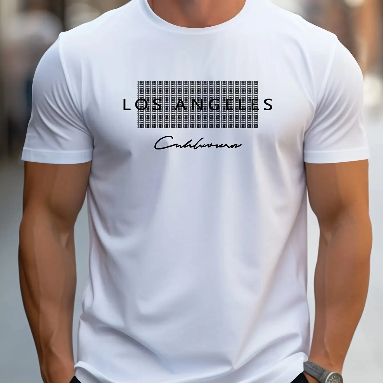 Summer Men's Casual Loose T-sh - Street Fashion Los Angeles ulasan dan harga