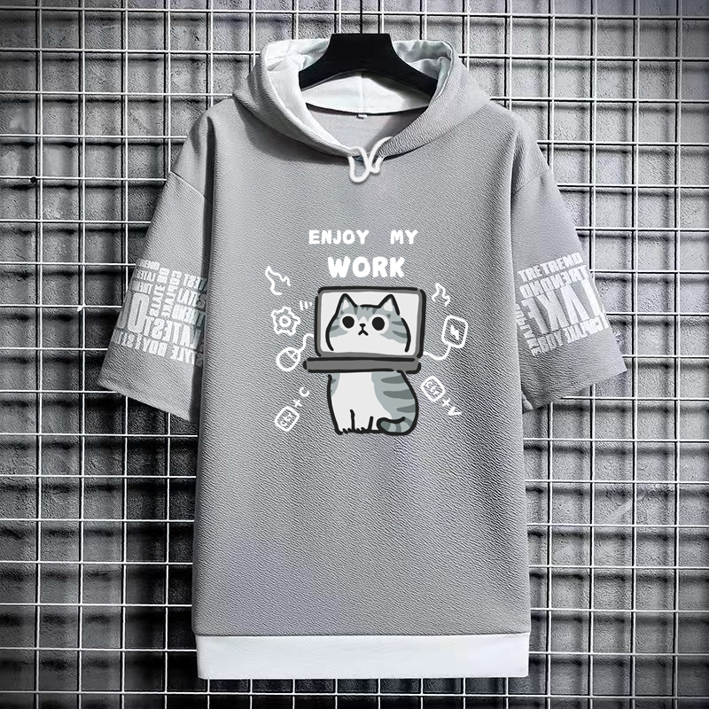 Harajuku Men's T-Shirt Hoodie  - Graphic Hoodie Streetwear ulasan dan harga