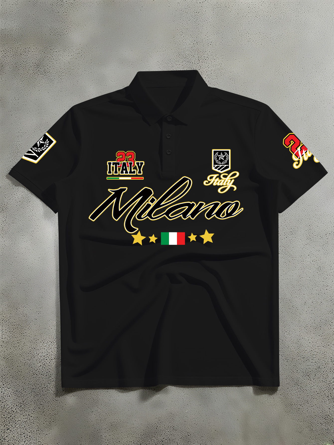 Men's Fashion Printed Polo Shi - Street Fashion Milano ulasan dan harga