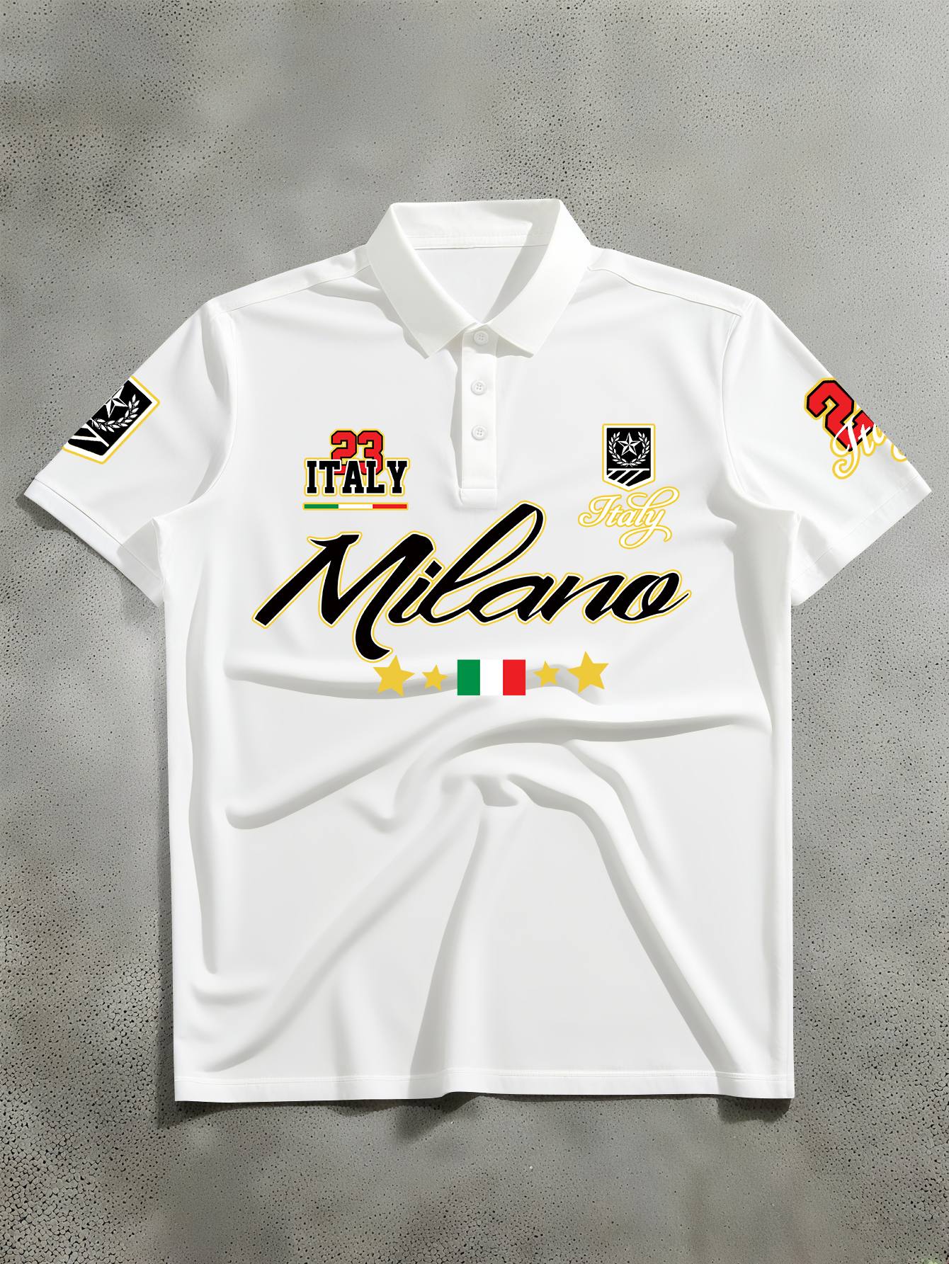Men's Fashion Printed Polo Shi - Street Fashion Milano ulasan dan harga