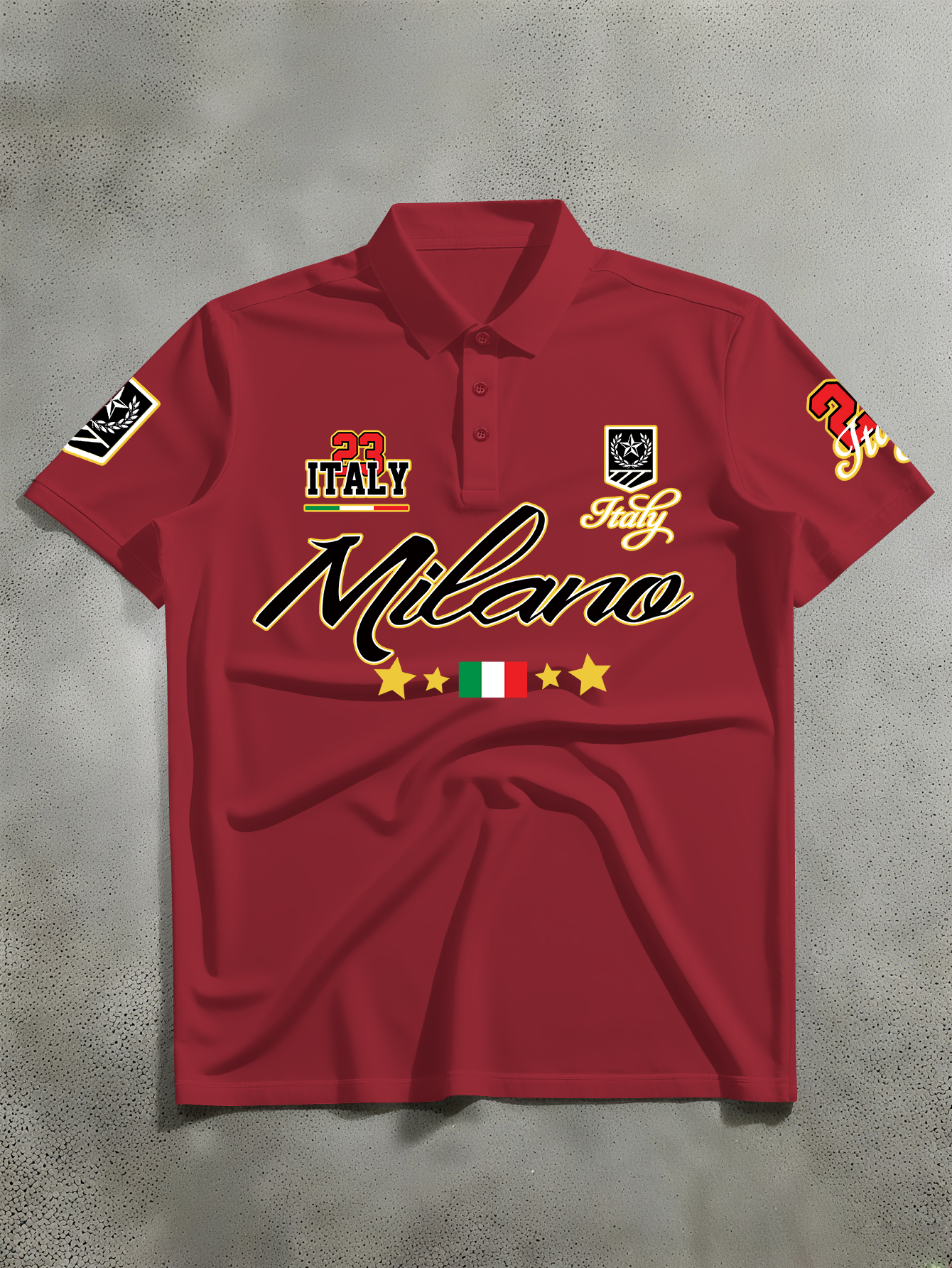 Men's Fashion Printed Polo Shi - Street Fashion Milano ulasan dan harga
