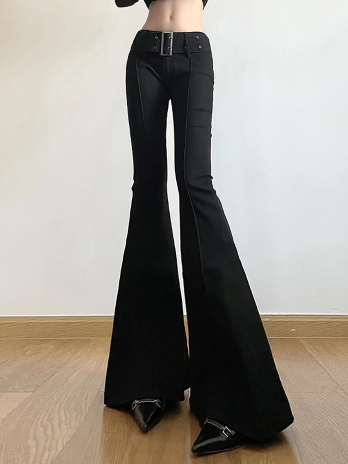 Women's Black Flared Pants Ret - Fashion Street Yoga ulasan dan harga