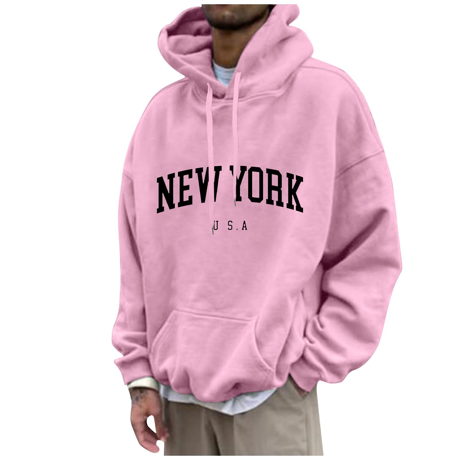 New York Print Mens Hoodies Fa - Street Fashion In New York ulasan dan harga