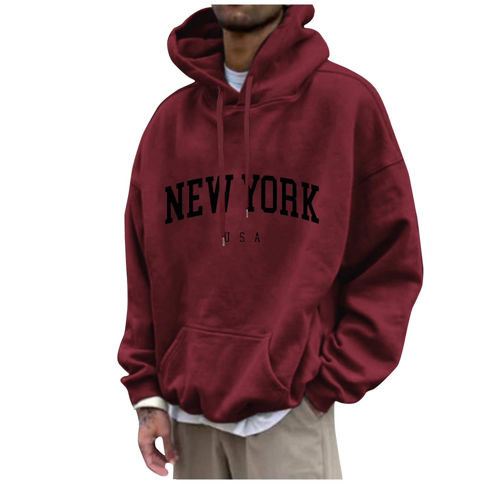 New York Print Mens Hoodies Fa - Street Fashion In New York ulasan dan harga