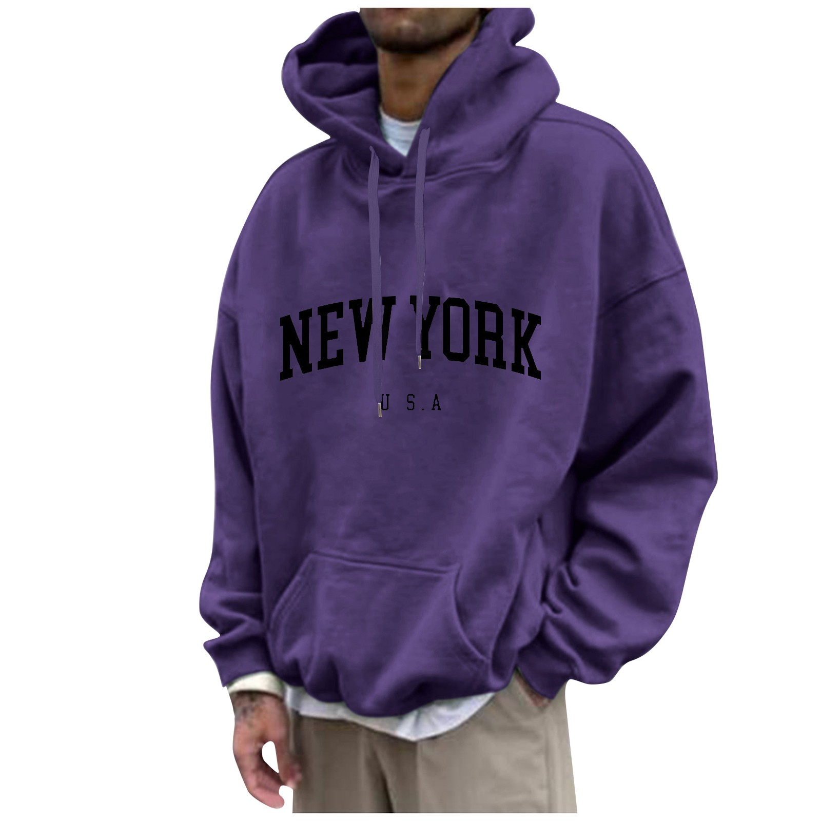 New York Print Mens Hoodies Fa - Street Fashion In New York ulasan dan harga