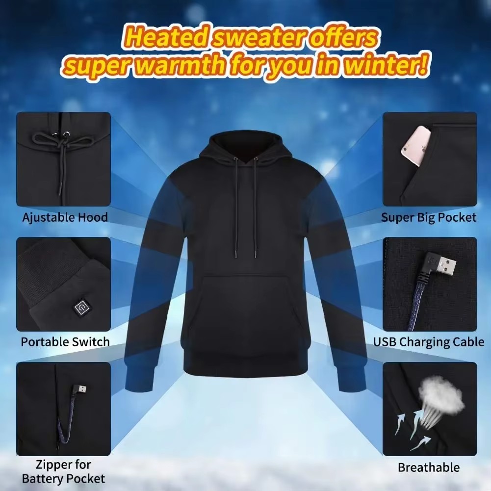 Women USB Heating Hoodies men  - Street Fashion Jacket ulasan dan harga