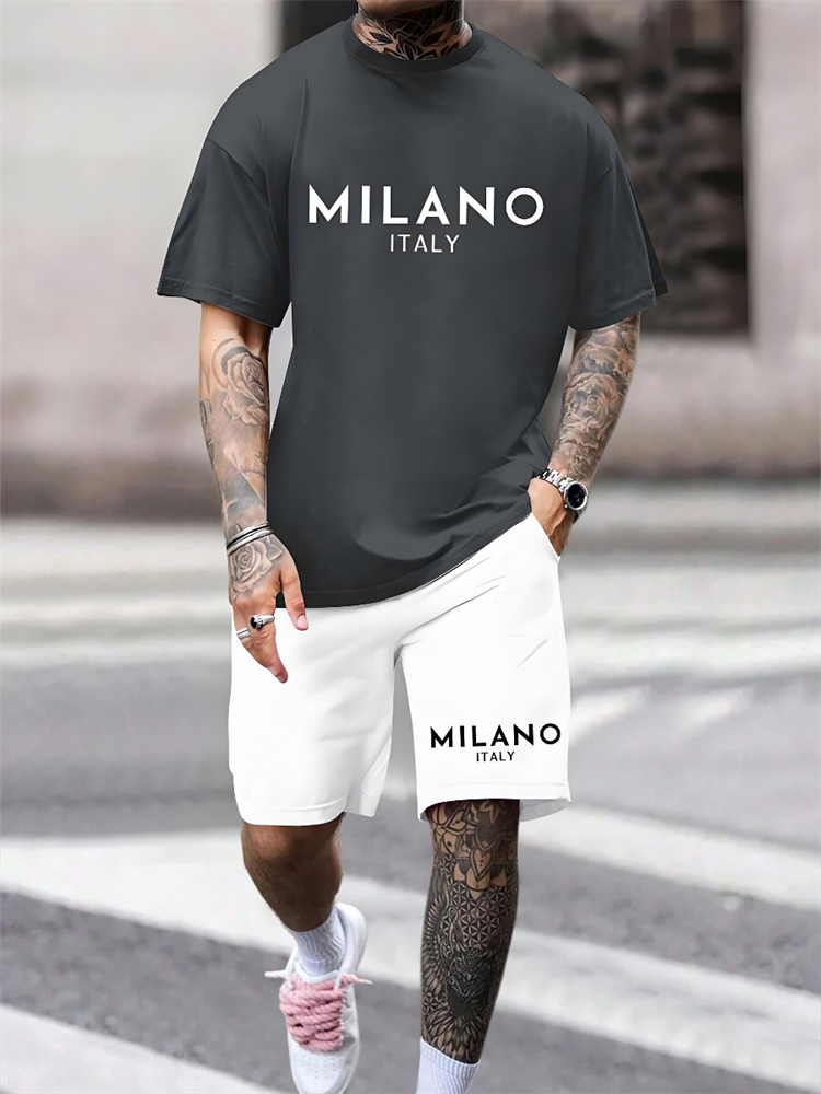 Two-piece Milano Print Men's S - Street Fashion Milano ulasan dan harga