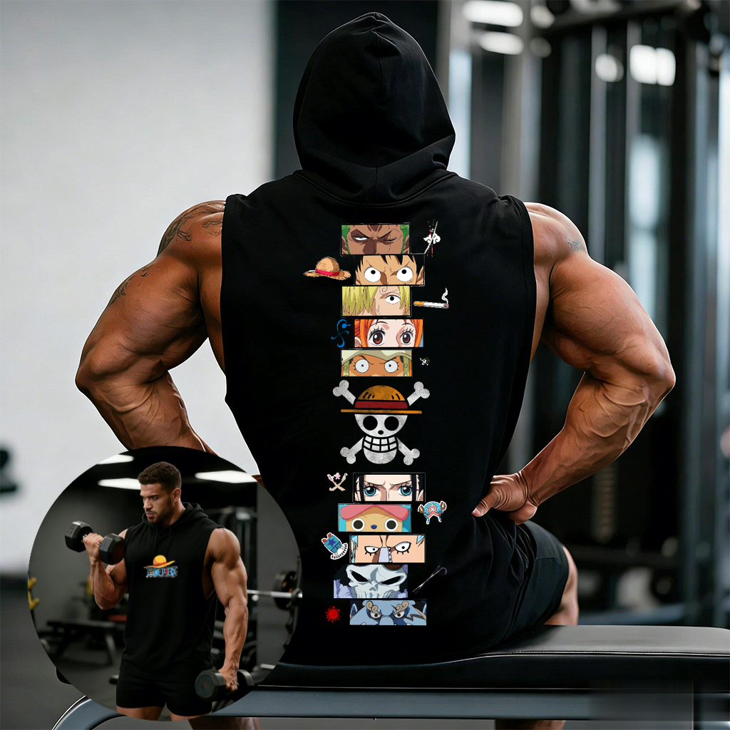 One Piece Anime Hoodie Sleevel - Graphic Hoodie Streetwear ulasan dan harga