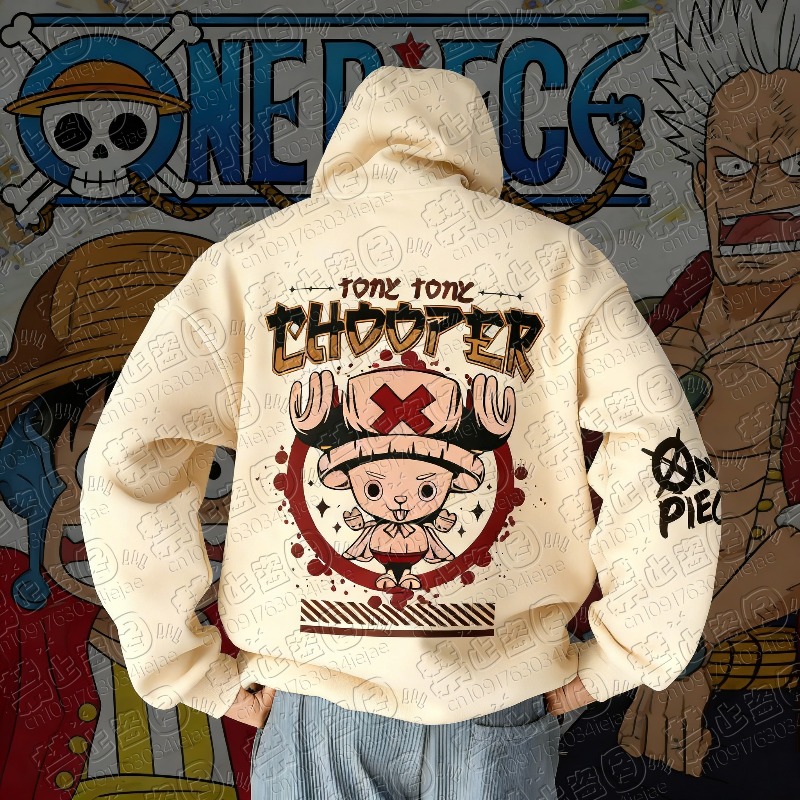 One Piece Anime Chopper Pullov - Graphic Hoodie Streetwear ulasan dan harga