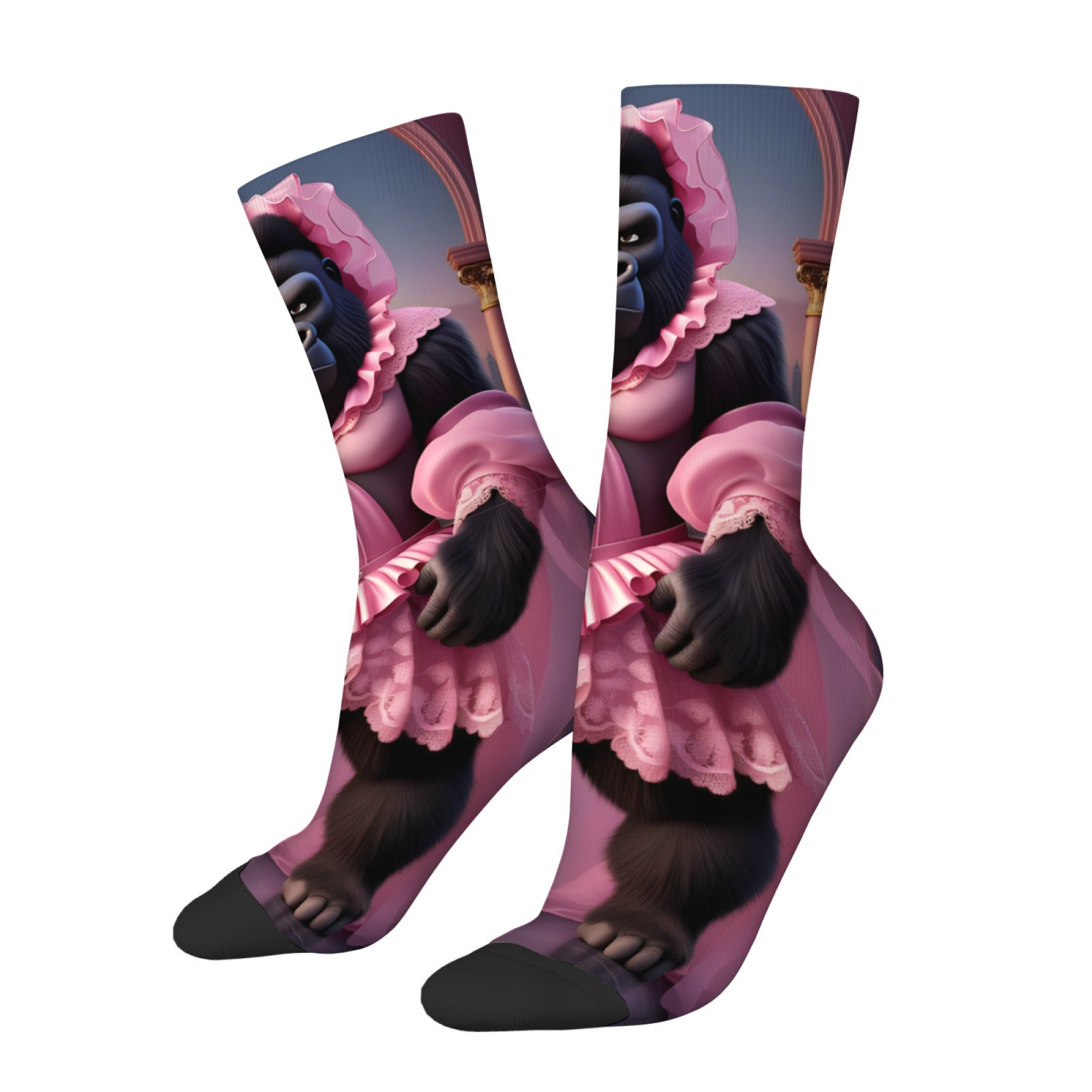 Pink Skirt with Gorilla-themed - Quirky Street Fashion ulasan dan harga