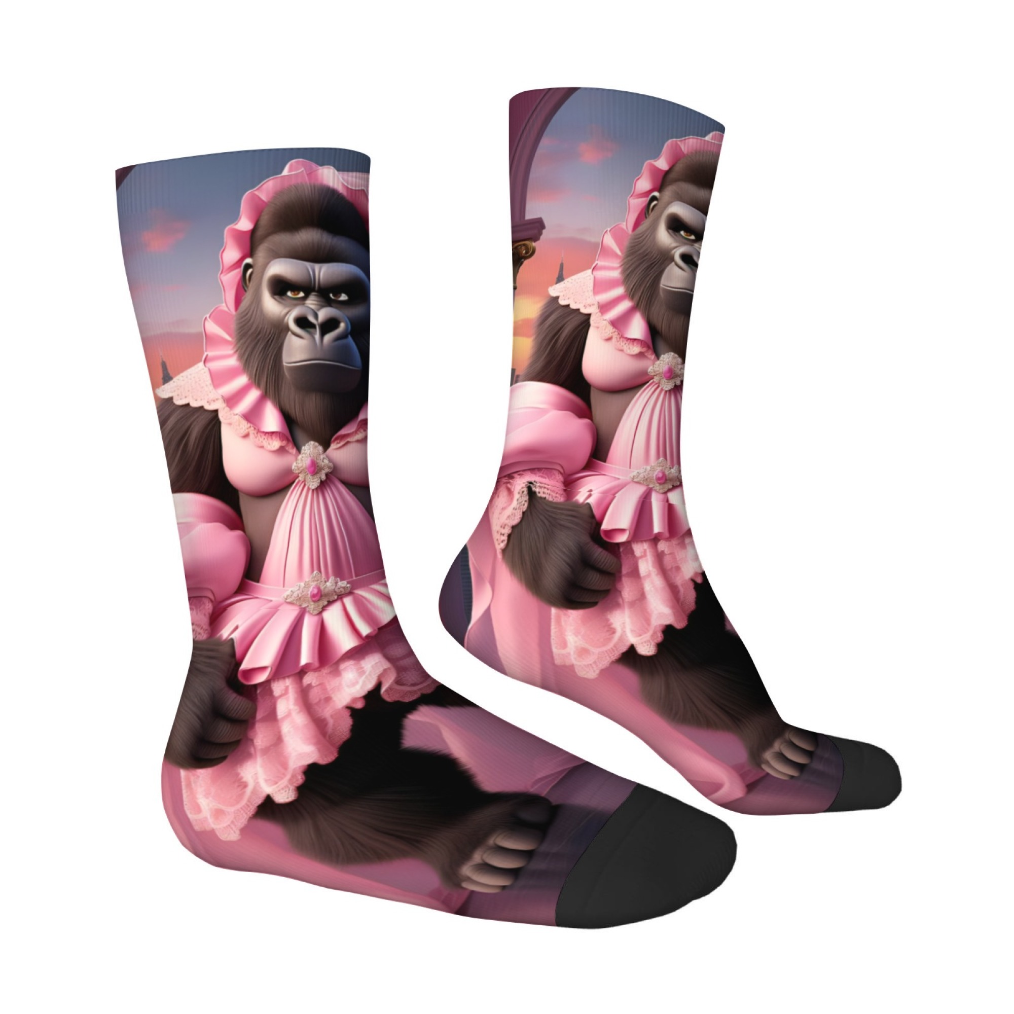 Pink Skirt with Gorilla-themed - Quirky Street Fashion ulasan dan harga