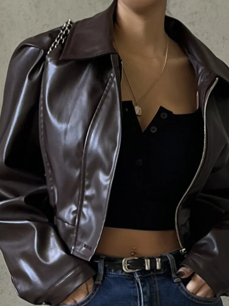 Women Fashion  Brown Bomber Cr - Street Fashion Jacket ulasan dan harga