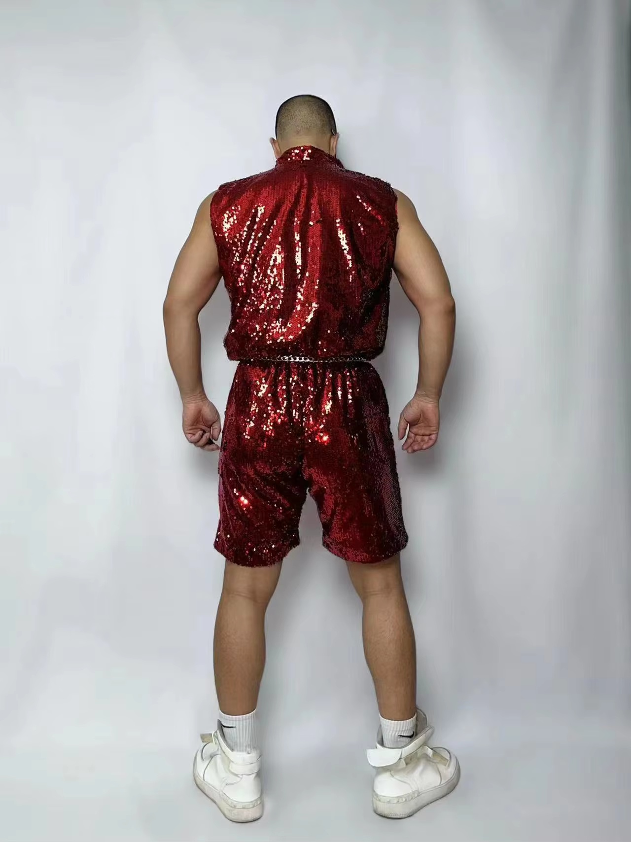 Fashion Red Glitter Sequins Ju - Street Fashion Show ulasan dan harga