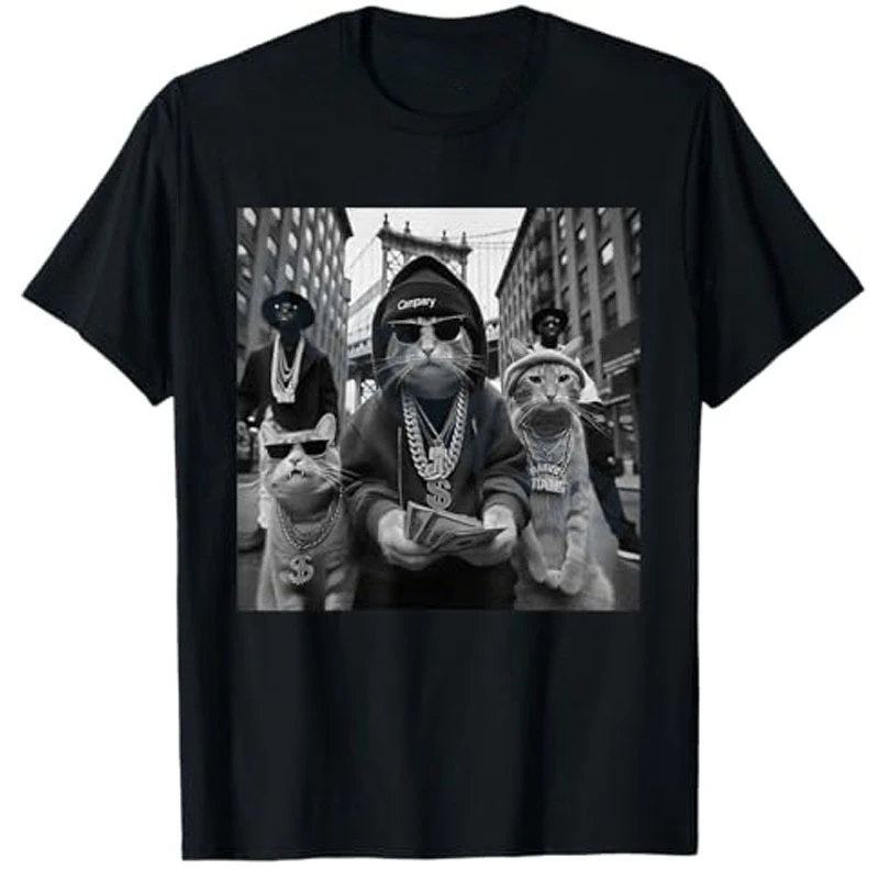 HOT SALE Funny Cat Street Core - Quirky Street Fashion ulasan dan harga